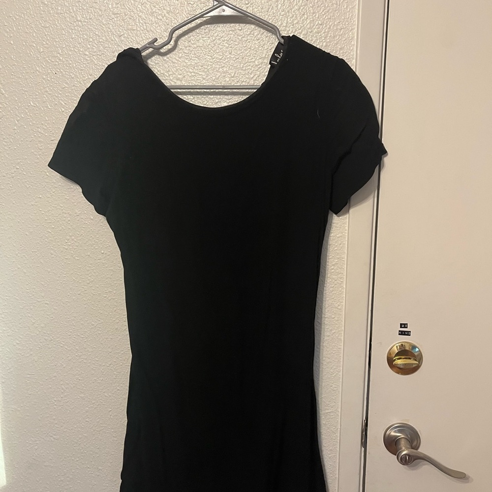 Lulu’s Vacay Days Black Backless Shift Dress, Women’s Medium, worn once